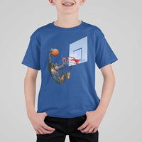 Funny Chimpanzee Basketball Monkey T Shirt For Kid