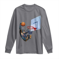 Funny Chimpanzee Basketball Monkey Long Sleeve Shirt