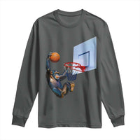 Funny Chimpanzee Basketball Monkey Long Sleeve Shirt