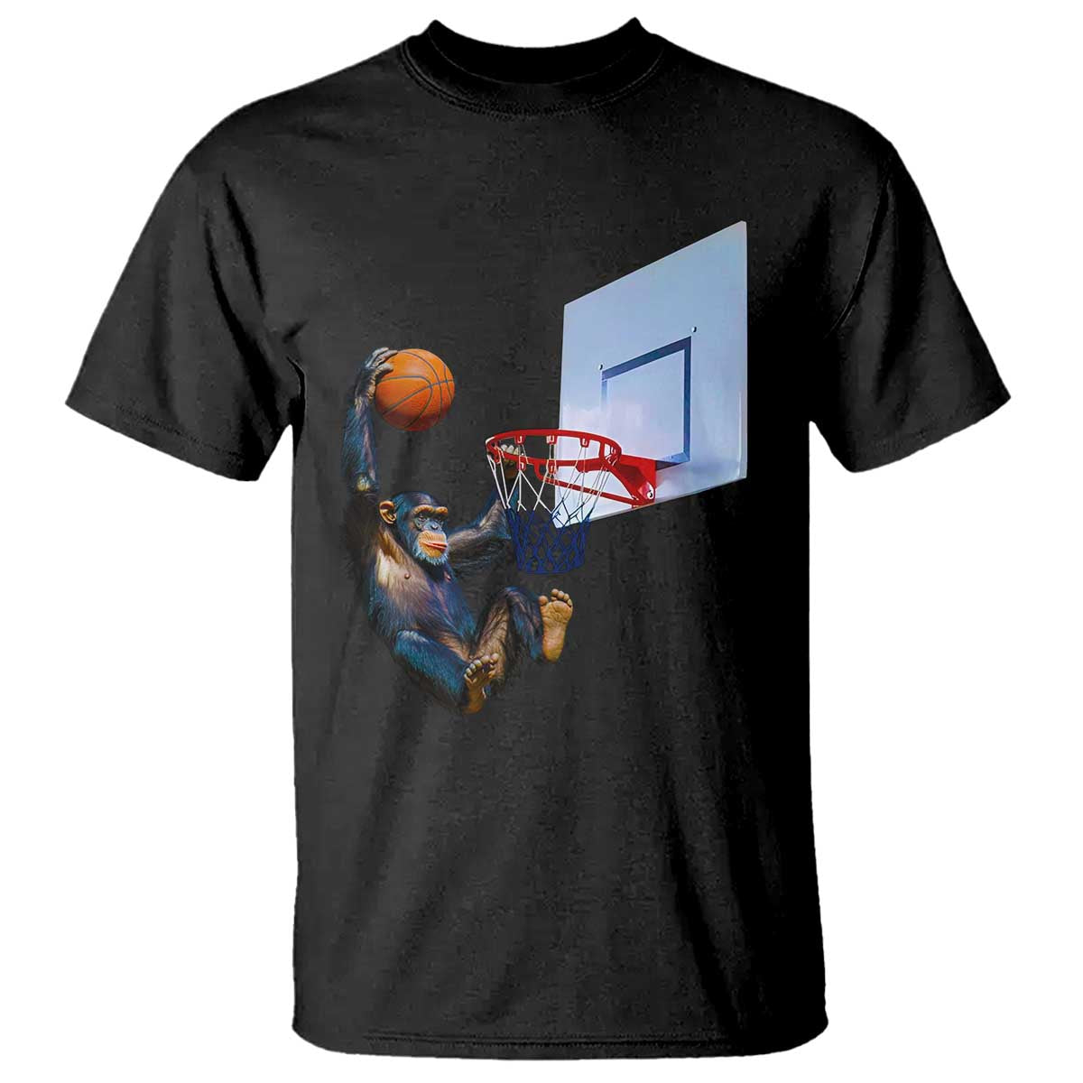 Funny Chimpanzee Basketball Monkey T Shirt