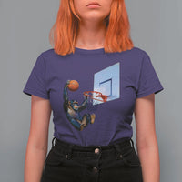 Funny Chimpanzee Basketball Monkey T Shirt For Women