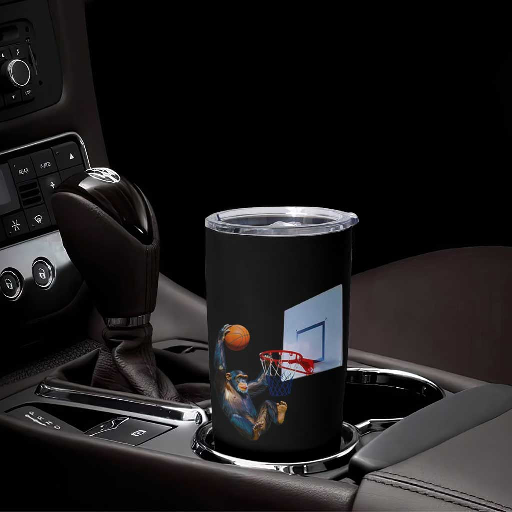 Funny Chimpanzee Basketball Monkey Tumbler Cup