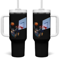 Funny Chimpanzee Basketball Monkey Tumbler With Handle