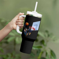 Funny Chimpanzee Basketball Monkey Tumbler With Handle