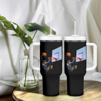 Funny Chimpanzee Basketball Monkey Tumbler With Handle