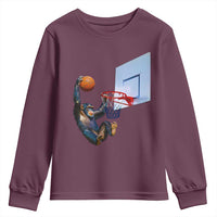 Funny Chimpanzee Basketball Monkey Youth Sweatshirt
