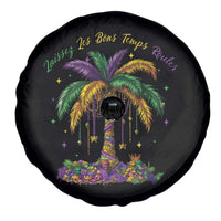Funny Mardi Gras Coconut Palm Tree Spare Tire Cover Laissez Les Bons Temps Rouler Beads Masks