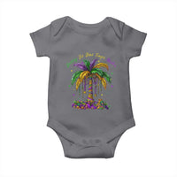 Funny Mardi Gras Coconut Palm Tree Baby Onesie Laissez Les Bons Temps Rouler Beads Masks