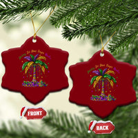 Funny Mardi Gras Coconut Palm Tree Ceramic Ornament Laissez Les Bons Temps Rouler Beads Masks