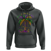 Funny Mardi Gras Coconut Palm Tree Hoodie Laissez Les Bons Temps Rouler Beads Masks