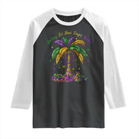 Funny Mardi Gras Coconut Palm Tree Raglan Shirt Laissez Les Bons Temps Rouler Beads Masks