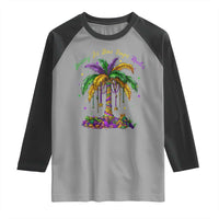 Funny Mardi Gras Coconut Palm Tree Raglan Shirt Laissez Les Bons Temps Rouler Beads Masks