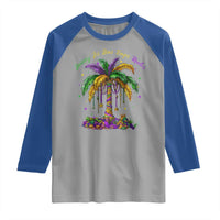Funny Mardi Gras Coconut Palm Tree Raglan Shirt Laissez Les Bons Temps Rouler Beads Masks