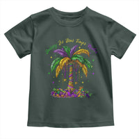 Funny Mardi Gras Coconut Palm Tree Toddler T Shirt Laissez Les Bons Temps Rouler Beads Masks