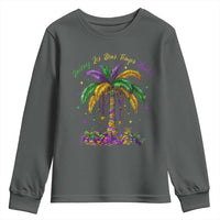 Funny Mardi Gras Coconut Palm Tree Youth Sweatshirt Laissez Les Bons Temps Rouler Beads Masks