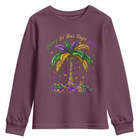 Funny Mardi Gras Coconut Palm Tree Youth Sweatshirt Laissez Les Bons Temps Rouler Beads Masks