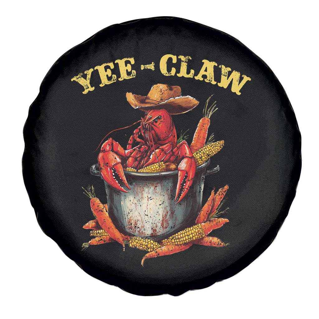 Funny Louisiana Crawfish Cowboy Spare Tire Cover Yee Claw Cajun Seafood