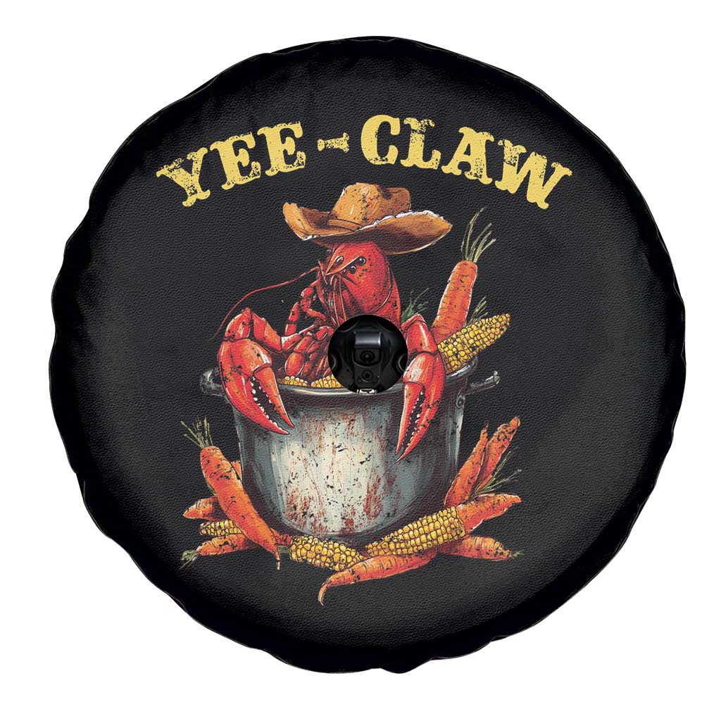 Funny Louisiana Crawfish Cowboy Spare Tire Cover Yee Claw Cajun Seafood
