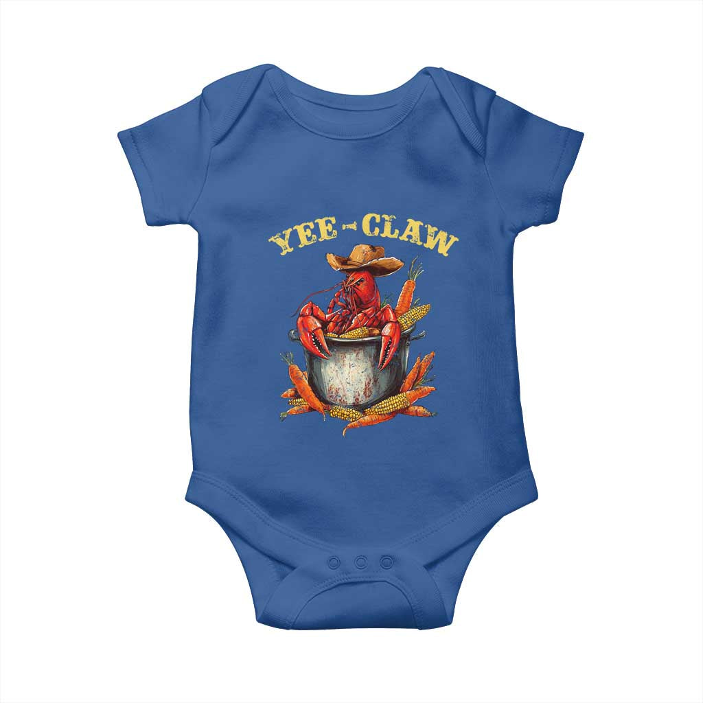 Funny Louisiana Crawfish Cowboy Baby Onesie Yee Claw Cajun Seafood