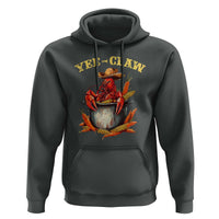Funny Louisiana Crawfish Cowboy Hoodie Yee Claw Cajun Seafood