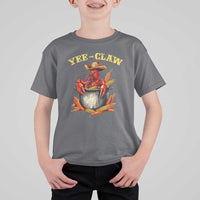 Funny Louisiana Crawfish Cowboy T Shirt For Kid Yee Claw Cajun Seafood