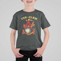 Funny Louisiana Crawfish Cowboy T Shirt For Kid Yee Claw Cajun Seafood