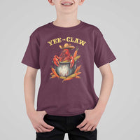 Funny Louisiana Crawfish Cowboy T Shirt For Kid Yee Claw Cajun Seafood