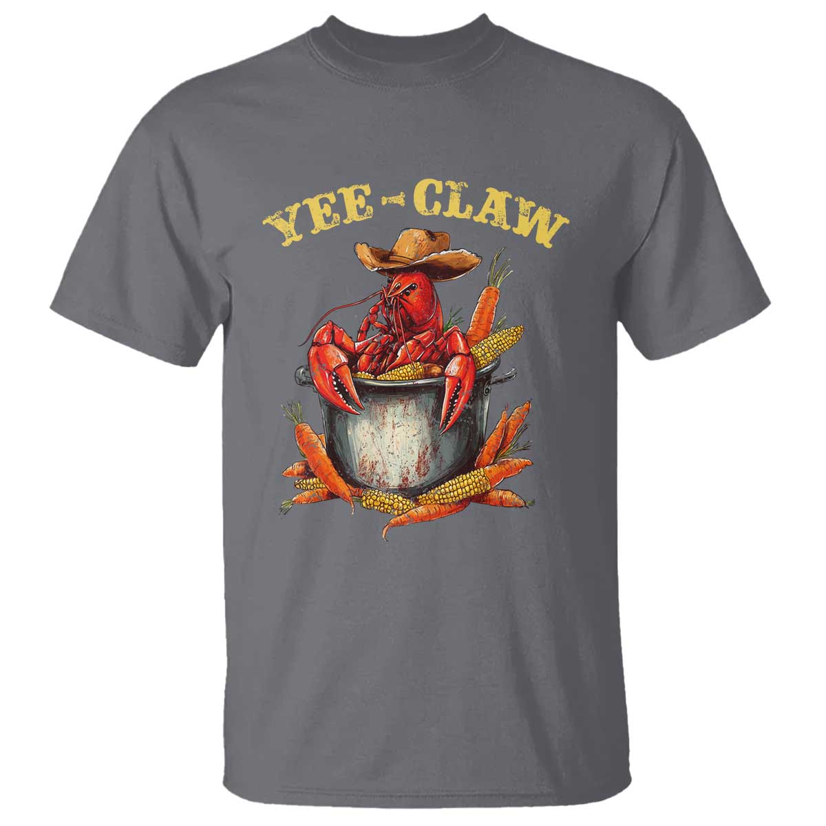 Funny Louisiana Crawfish Cowboy T Shirt Yee Claw Cajun Seafood