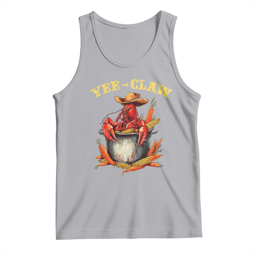 Funny Louisiana Crawfish Cowboy Tank Top Yee Claw Cajun Seafood