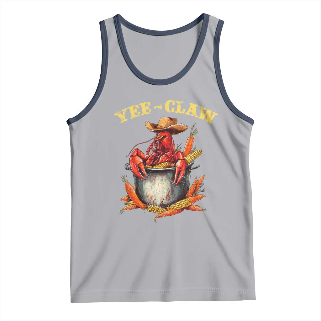Funny Louisiana Crawfish Cowboy Tank Top Yee Claw Cajun Seafood