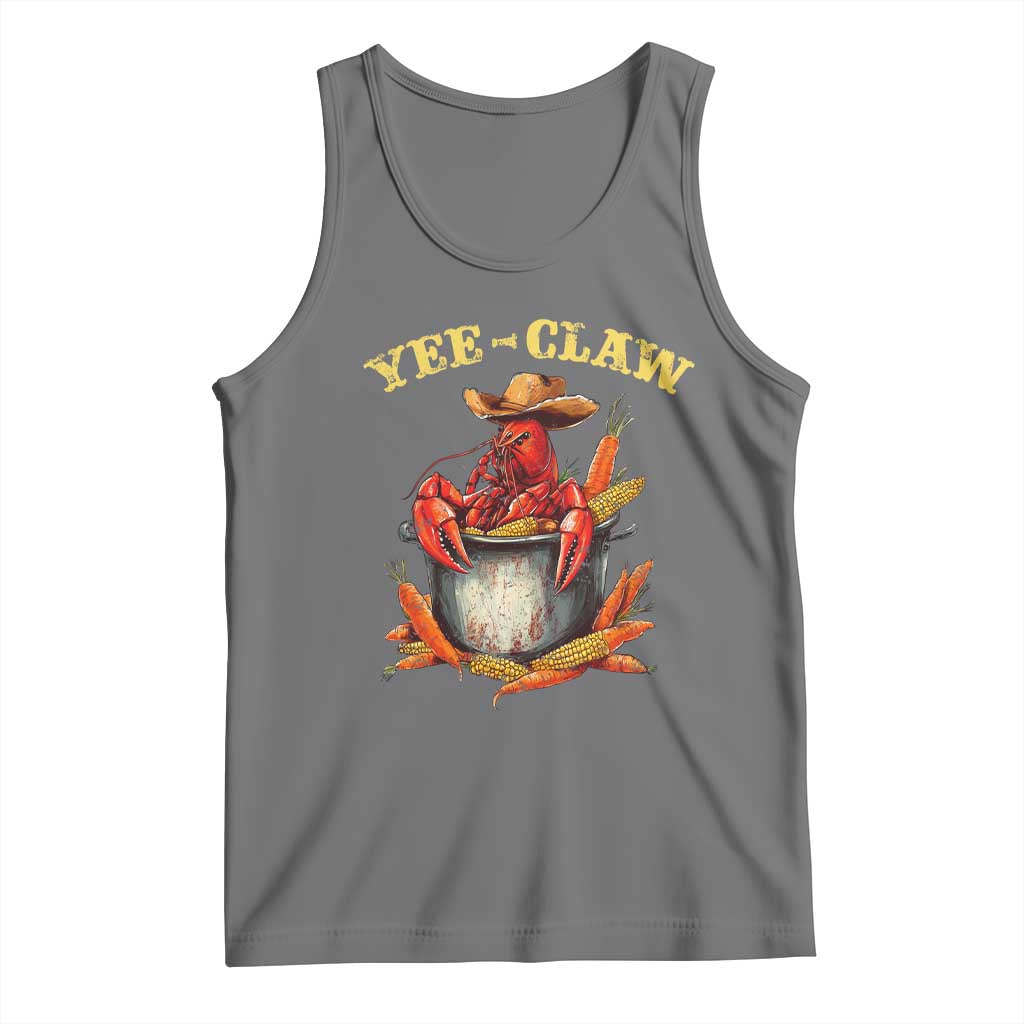 Funny Louisiana Crawfish Cowboy Tank Top Yee Claw Cajun Seafood