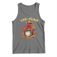 Funny Louisiana Crawfish Cowboy Tank Top Yee Claw Cajun Seafood