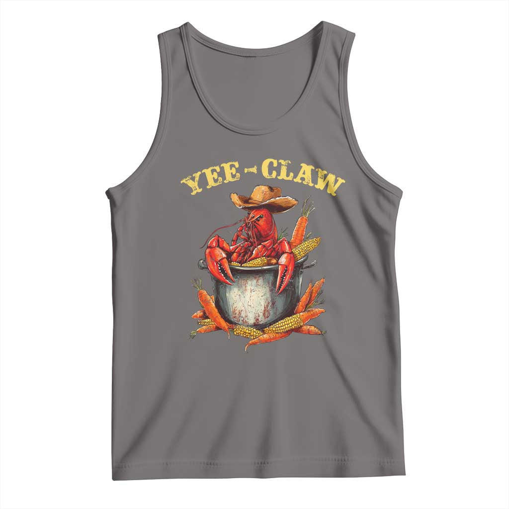 Funny Louisiana Crawfish Cowboy Tank Top Yee Claw Cajun Seafood