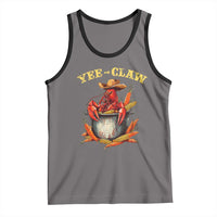 Funny Louisiana Crawfish Cowboy Tank Top Yee Claw Cajun Seafood
