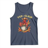 Funny Louisiana Crawfish Cowboy Tank Top Yee Claw Cajun Seafood