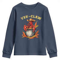 Funny Louisiana Crawfish Cowboy Youth Sweatshirt Yee Claw Cajun Seafood