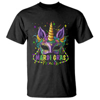 Funny Mardi Gras Princess T Shirt Unicorn Mask Party