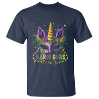 Funny Mardi Gras Princess T Shirt Unicorn Mask Party
