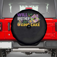 Funny Mardi Gras Will Trade Brother For King Cake Spare Tire Cover Beads Doubloons