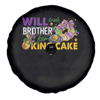 Funny Mardi Gras Will Trade Brother For King Cake Spare Tire Cover Beads Doubloons