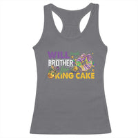 Funny Mardi Gras Will Trade Brother For King Cake Racerback Tank Top Beads Doubloons
