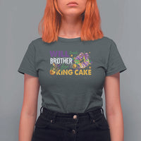 Funny Mardi Gras Will Trade Brother For King Cake T Shirt For Women Beads Doubloons