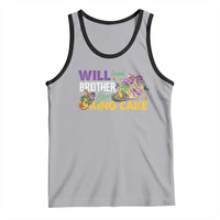 Funny Mardi Gras Will Trade Brother For King Cake Tank Top Beads Doubloons