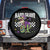 Funny Mardi Gras T-rex Dinosaur Spare Tire Cover Mardi Grawr Beads Carnival Party