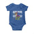 Funny Mardi Gras T-rex Dinosaur Baby Onesie Mardi Grawr Beads Carnival Party