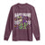Funny Mardi Gras T-rex Dinosaur Long Sleeve Shirt Mardi Grawr Beads Carnival Party