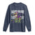 Funny Mardi Gras T-rex Dinosaur Long Sleeve Shirt Mardi Grawr Beads Carnival Party