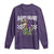 Funny Mardi Gras T-rex Dinosaur Long Sleeve Shirt Mardi Grawr Beads Carnival Party