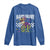 Funny Mardi Gras T-rex Dinosaur Long Sleeve Shirt Mardi Grawr Beads Carnival Party