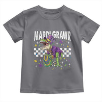 Funny Mardi Gras T-rex Dinosaur Toddler T Shirt Mardi Grawr Beads Carnival Party